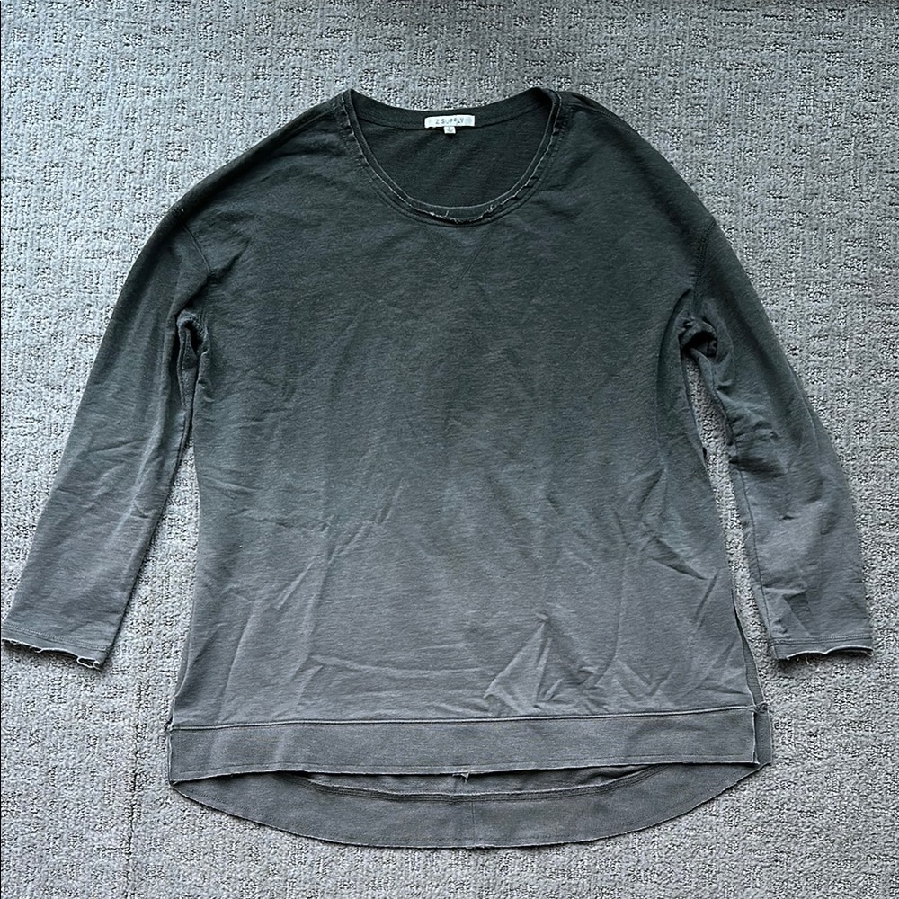 Z Supply Green-Gray Long Sleeve Top